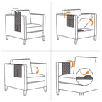 Protège-Accoudoir Matelassé Imperméable pour Canapé - ARMREST