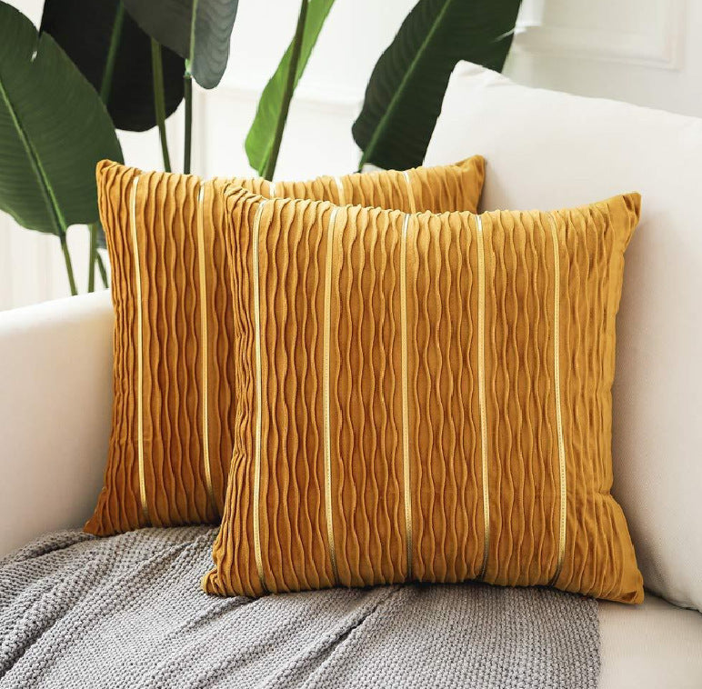 Housse de Coussin Velours Luxe - RAYÉ