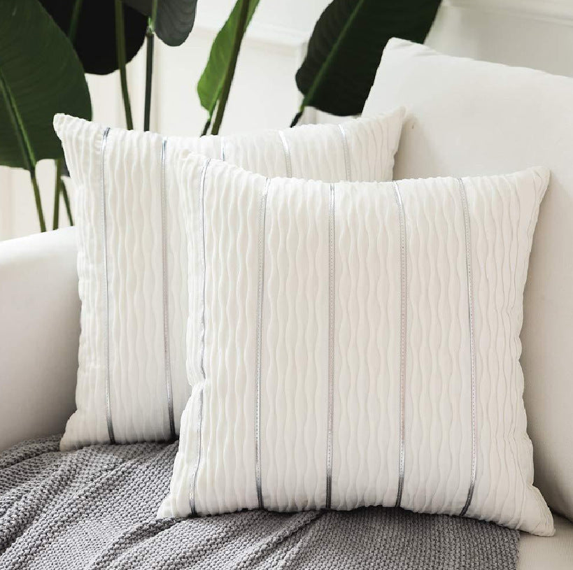 Housse de Coussin Velours Luxe - RAYÉ