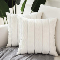 Housse de Coussin Velours Luxe - RAYÉ