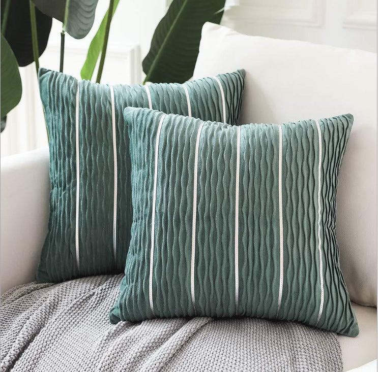 Housse de Coussin Velours Luxe - RAYÉ