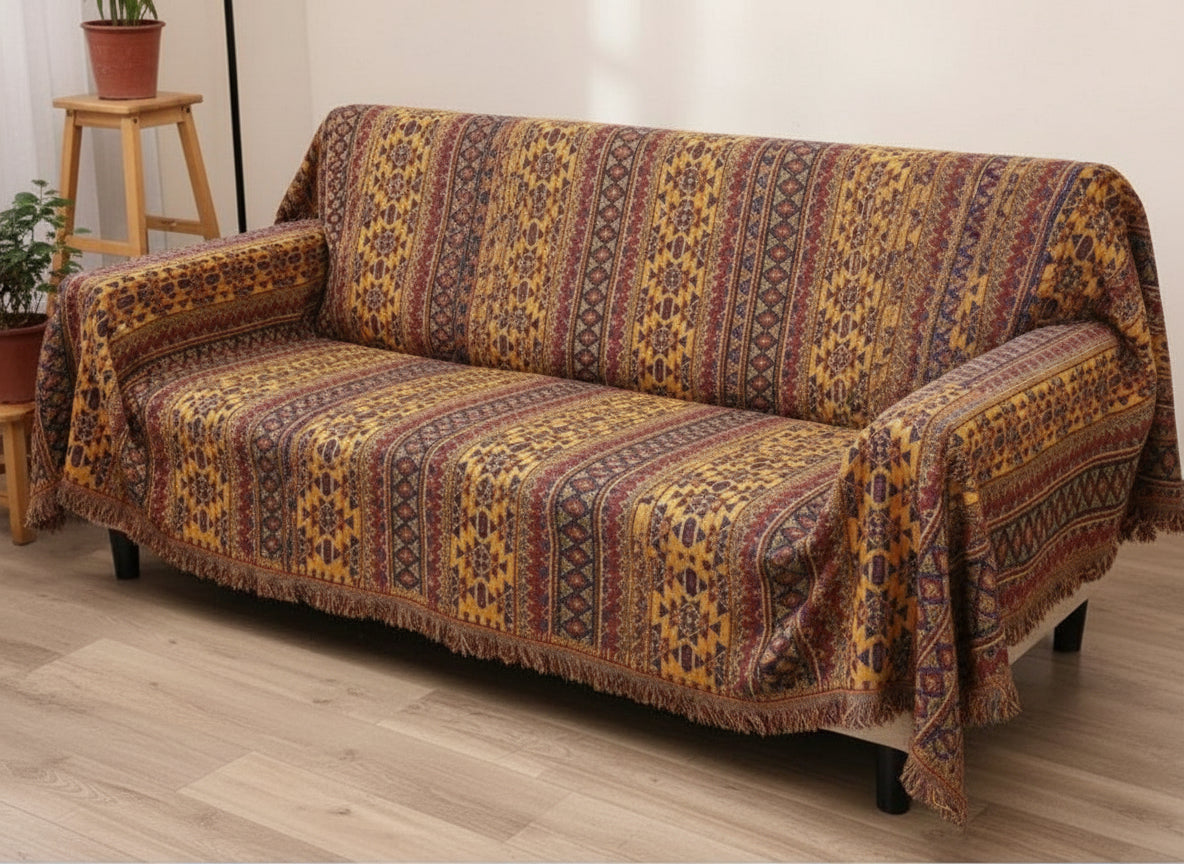 Housse de canapé en coton-Couverture complète - PURE