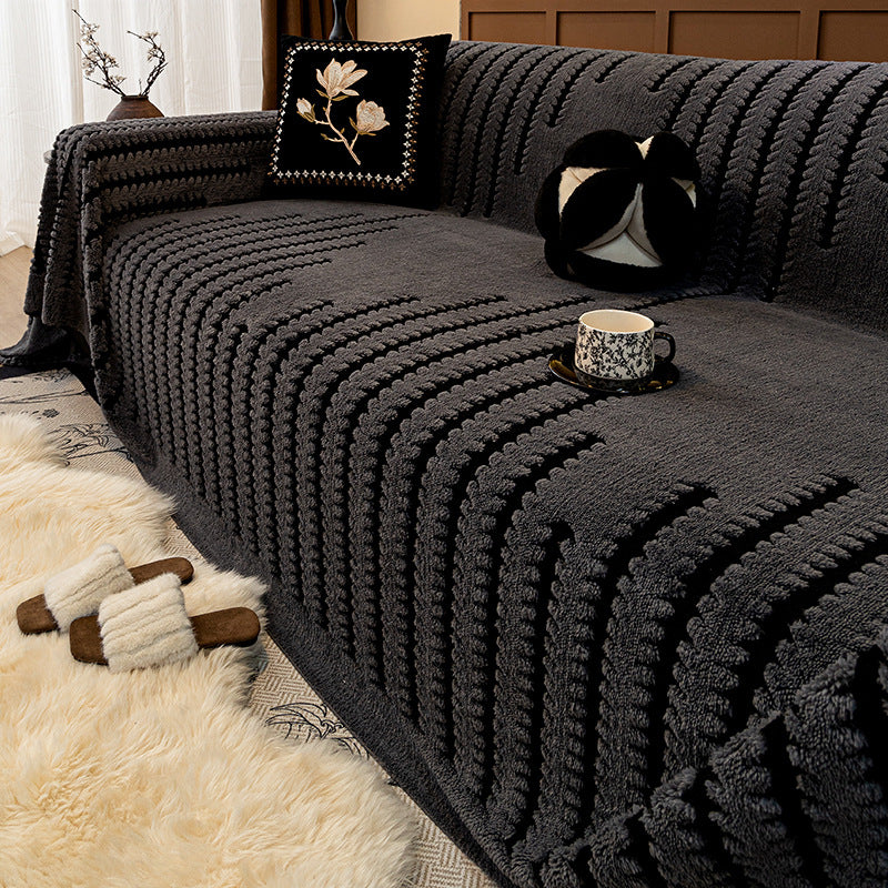 Housse de canapé douce et antidérapante en peluche-CONFORT