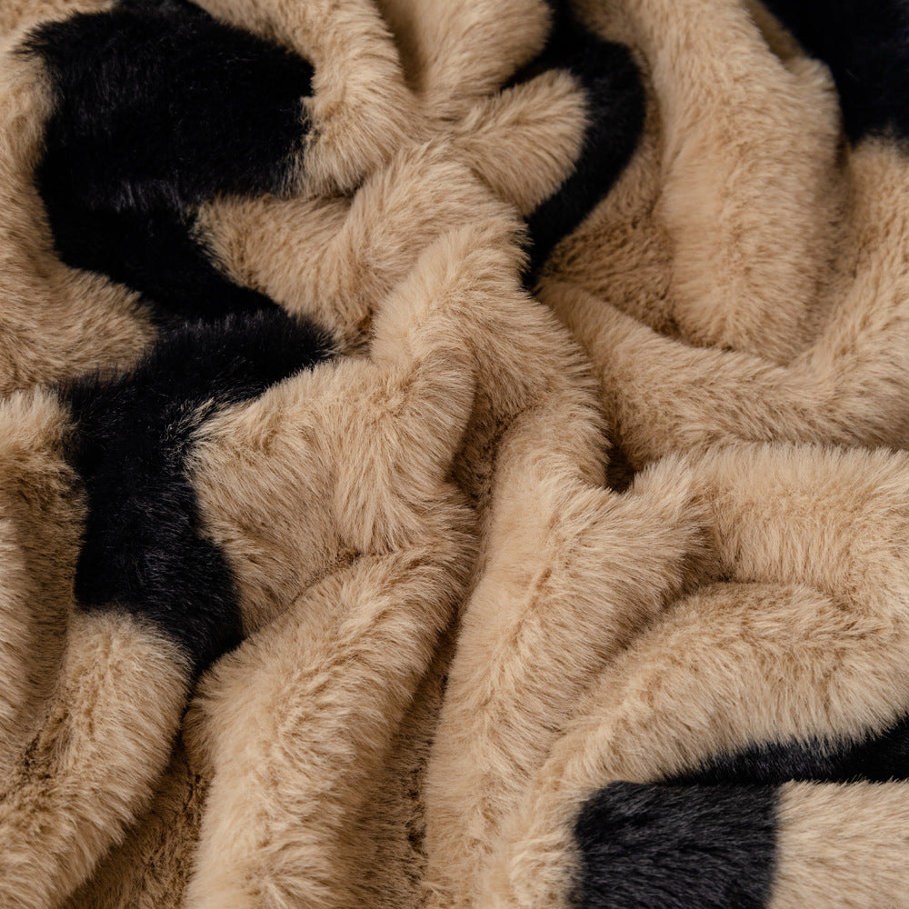 Housse de canapé en flanelle épaissie antidérapante-ZEBRA