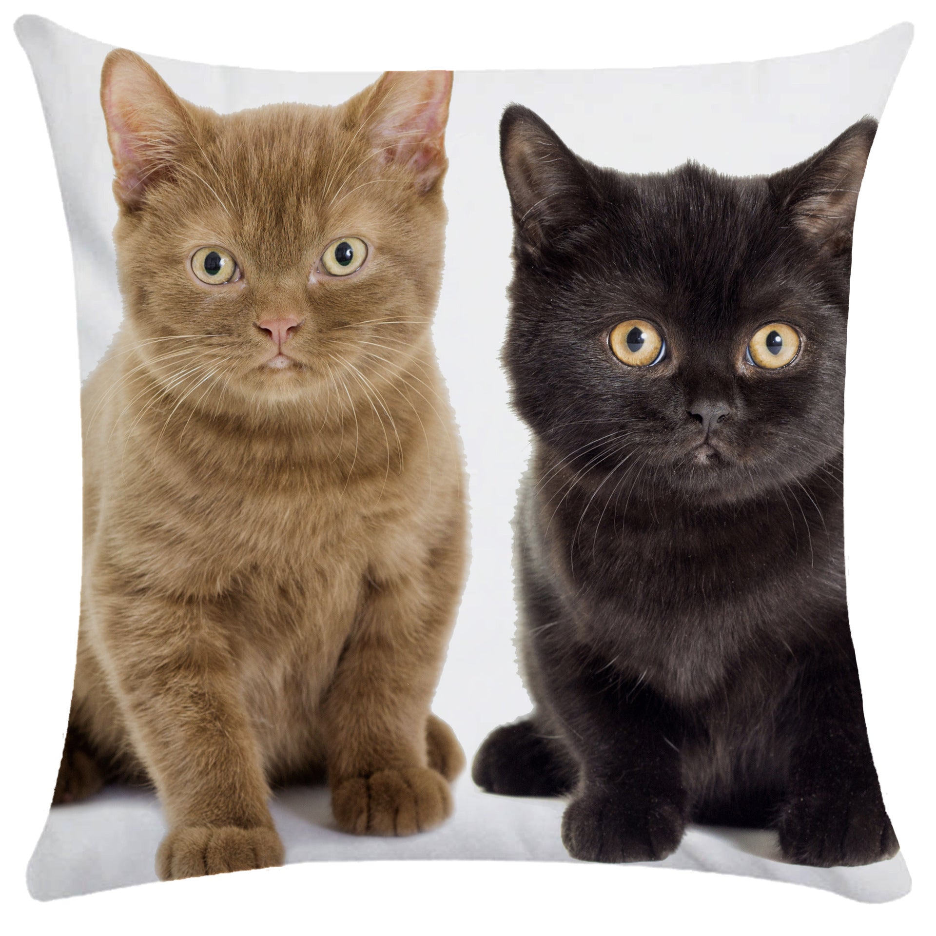 Housse de Coussin Chat en Peluche Douce - CATY