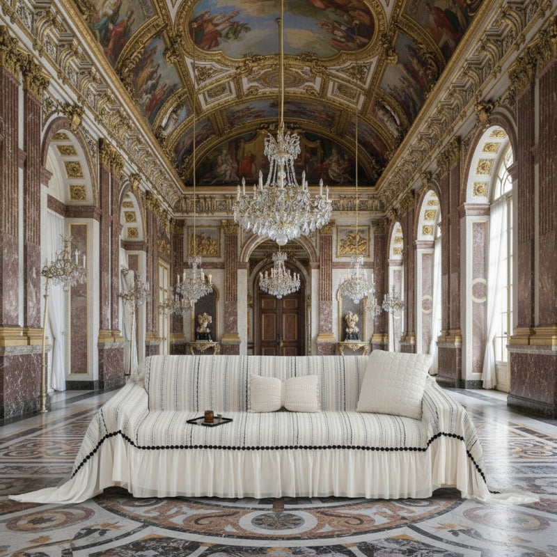 Housse de canapé haut de gamme avec jupe - PALACE