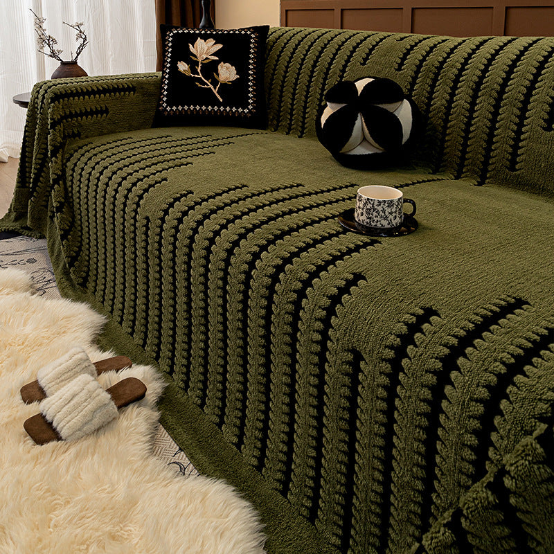 Housse de canapé douce et antidérapante en peluche-CONFORT