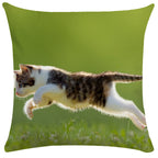 Housse de Coussin Chat en Peluche Douce - CATY