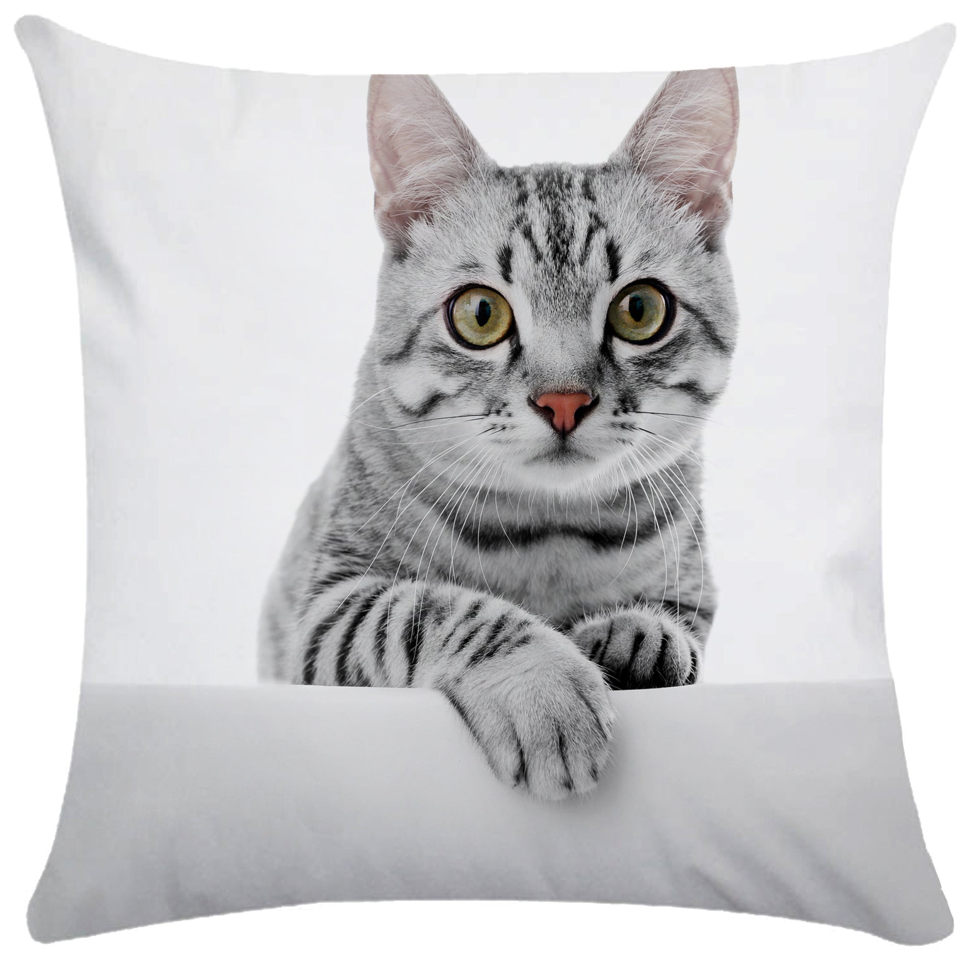 Housse de Coussin Chat en Peluche Douce - CATY